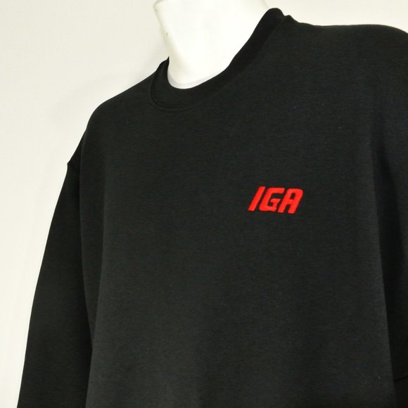 IGA Grocery Store Employee Uniform Black Sweatshirt Shirt Size L NWT - Picture 5 of 7